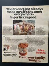 1975 CANADA CANADIAN AD KFC KENTUCKY FRIED CHICKEN FINGER LICKIN GOOD picture