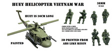 Huey helicopter USA Anzac Australian Soldiers Vietnam war 3D Printed 38mm scale picture