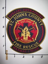 FL - St. Johns County Fire Dept Special Operations HAZMAT USAR patch Florida V2 picture