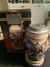 Gerz German Lidded Stein 1988 Seoul Olympics Breweriana Germany picture