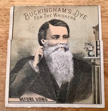 1880’s Mechanical Victorian Trade Card-Buckingham’s Dye for the Whiskers, #2 picture