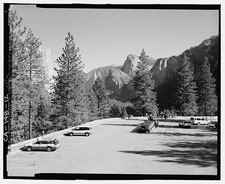 Photo:Yosemite Village California 1920s Wawona Road Parking Lot Mountains picture