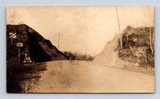 RPPC Street View of Unknown Bridge Approach Danger Signs Unknown Postcard picture