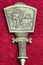 Vintage WMF Zinn Pewter Letter Opener the Lute Player Baroque Relief Motif picture