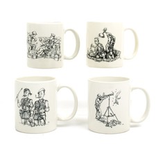 IMA Coffee Mug Set of Four- Caricatures of British Forces in WWII picture