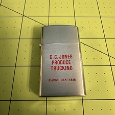 Vtg C. C. Jones Produce Trucking Little Rock, AR Lighter Barlow Windproof Japan picture