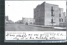 NICE EARLY VIEW OF HORSE AND WAGON ON MAIN ST IN LUVERNE, MN 1907 picture