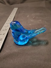 Vintage Bluebird of Happiness Art Glass: Signed Leo Ward, 1997 (USA) picture
