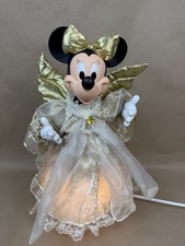 Vtg Minnie Mouse Angel Tree Topper 15.5” Animated Head Arms Wings Move picture