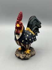 Young’s Inc Patriotic Rooster Figurine Stars Stripes Americana Resin Decor picture