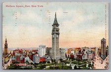 Madison Square East New York 1910 Park Vintage Postcard TS-281 picture