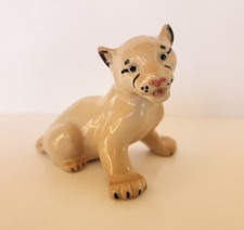 PORCELAIN Figurine LION light brown.Hand Painted picture