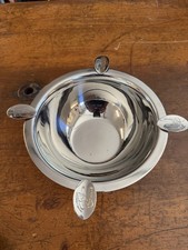 Stinky Cigar Ashtray, Stainless Steel-4 Steel Stirrups-Brand New-8” x 3” picture