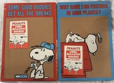 Vintage Snoopy Peanuts Butterfly Cork Bulletin Boards  New In Package  picture