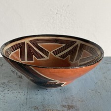 Vtg Kichwa Quichua Quechua Pottery Mucawa Drinking Cup Bowl Indigenous Ecuador picture