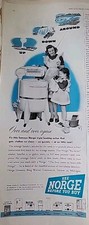 1947 Norge wringer washer washing machine Little girl doll washboard vintage ad picture