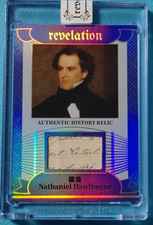 Nathaniel Hawthorne Portrait Card 2025 Eternal Revelation #D /75 Cut Relic Patch picture