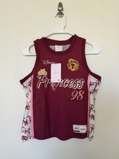 Disney Princess Mulan 98 Red/Gold Sleeveless Basketball Jersey Tank Top XS picture