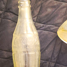Coca-Cola 1970s Vintage Glass Bottle 10floz Raised Letters (Pre-owned)  picture