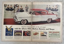 Vintage Print Ad 1955 American Motors Hudson Hornet Cars Saturday Evening Post picture