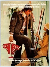 1975 MAN SKIING WRANGLER SPORTSWEAR Vintage 8