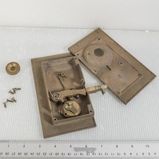 Vintage WELCH Brass Box Lock Mortise Pocket Door Lock Mechanism (NO Key) picture
