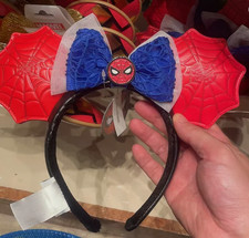 Authentic 2026 Hong Kong Disneyland Spider-Man Double-Sided Minnie Ears Headband picture