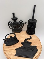 4 Vintage Sexton USA Cast Metal Kitchen Wall Plaques Black picture