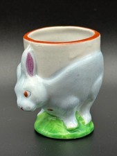 Vintage Kitschy Easter Bunny Rabbit Egg Cup / Toothpick Holder – Made in Japan picture