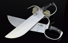 Handcrafted Damascus Steel Wing Chun Butterfly Swords with Leather Sheaths picture