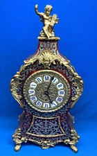 Rare English Gilt Bronze Brass & Boulle-Marquetry Clock Owned By Royalty * picture