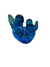 Bluebird of Happiness Art Glass Figurines Leo Ward Vintage picture