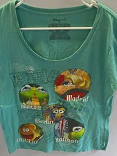 Disney Store The Muppets World Tour Teal Graphic T-Shirt Adult XL picture