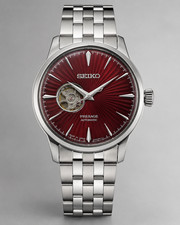 Luxury Automatic Men's Watch – Burgundy Red Dial & Stainless Steel Bracelet picture