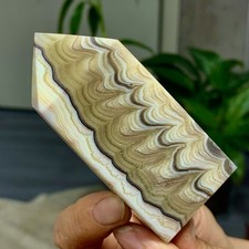 110G Beautiful Natural Chinese Polishing Limestone obelisk Stone Guohua- picture