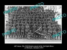 Australian Anzac 3Rd Light Horse R/I Mitcham c1915 Old Large Historic Photo picture