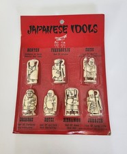 Vintage Japanese Netsuke Figurine Set Japan Idols God Goddess Made In Hong Kong picture