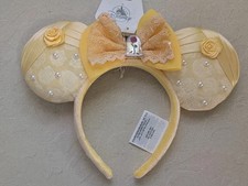 Disney Beauty and the Beast Princess Belle Pearl Rose Ears Headband New 2026 picture