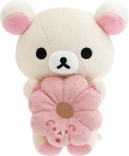 San-X Rilakkuma & quotRilakkuma x Mister Donut & quot Donut Roll Plush Toy New picture