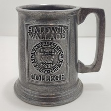 Baldwin Wallace College Pewter Mug/ Stein Berea Ohio Metal Seal + Shot Glass picture