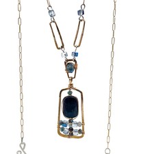 Kyanite Cobble Stone Necklace 82678N picture
