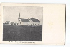 Belmont Nova Scotia Canada Postcard 1907-1915 Methodist Church And Orange Hall picture
