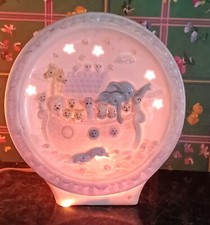 Precious Moments 1992 Noahs Ark Enesco Ceramic Night Light Lamp Nursery Vintage picture
