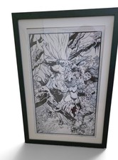 TONY DANIELS JUSTICE LEAGUE COLLABORTAION ARTWORK DRAWING AND INK WORK S G2U picture