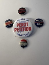 VTG Political Pinback Buttons (Lot Of 5) Wallace & LeMay Nixon & Agnew Buttons#2 picture