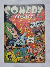 RARE Comedy Comics #17 July 1943 Timely Marvel Golden Age Super Rabbit Rare 10c picture