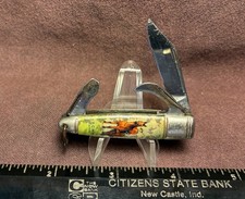 VINTAGE RCMP ROYAL CANADIAN MOUNTED POLICE KNIFE BULLET WATCH FOB JACK KNIVES VG picture