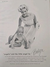 1957 Pretty Blonde Barbizon Gown Toddler Boy Diaper little angel vintage ad  picture