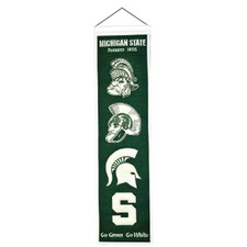 Michigan State Spartans Logo Evolution Heritage Banner picture
