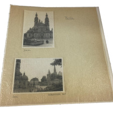 Vintage Fulda Germany Dom Cathedral Michaelskirche B&W Photo Scrapbook Page Arch picture